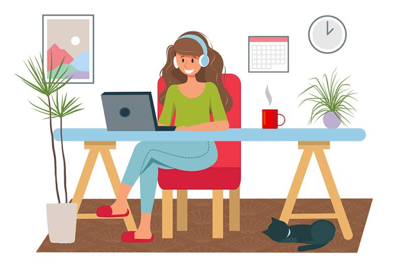 Personne en télétravail présentant des tensions cervicales et dorsales, accompagnée en ostéopathie à Ambarès-et-Lagrave et Créon pour améliorer posture et confort au quotidien.  